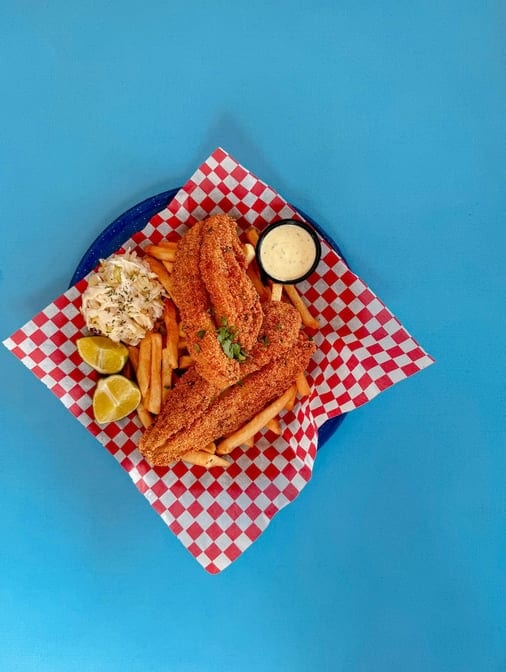 Fried fish.