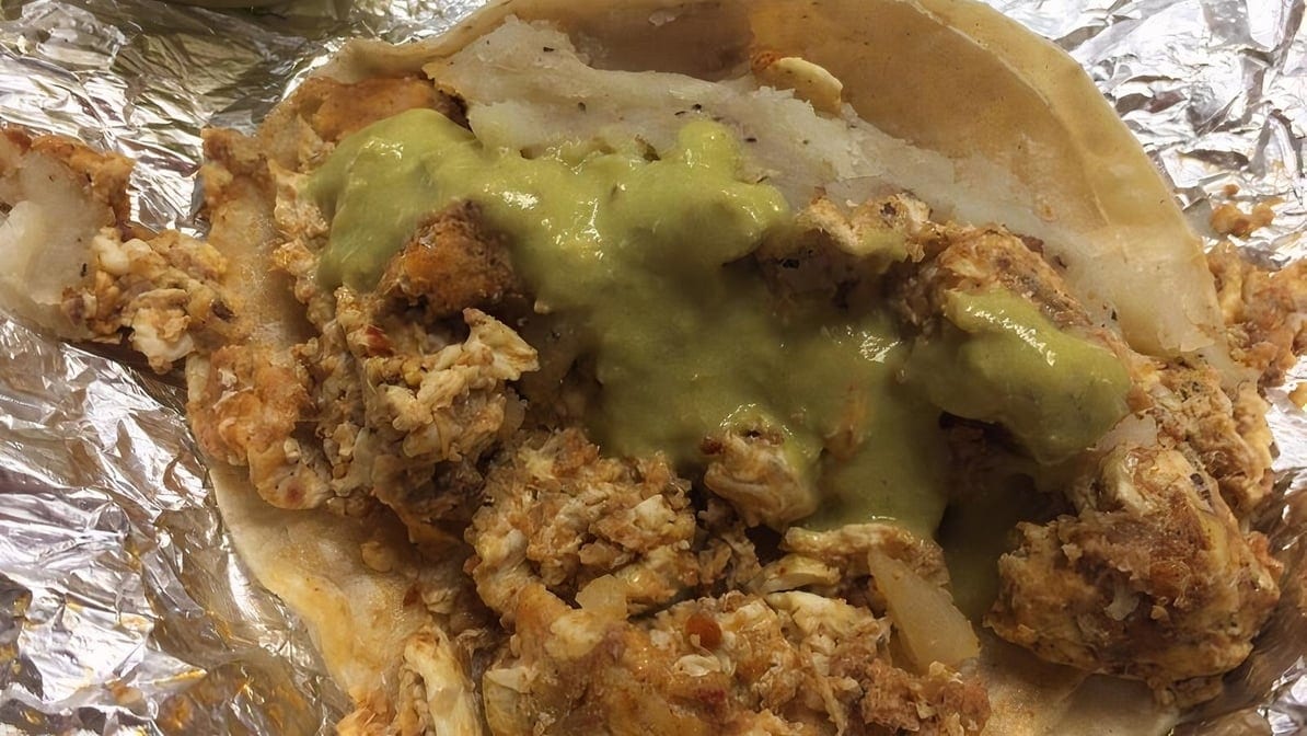 Choripapa taco.