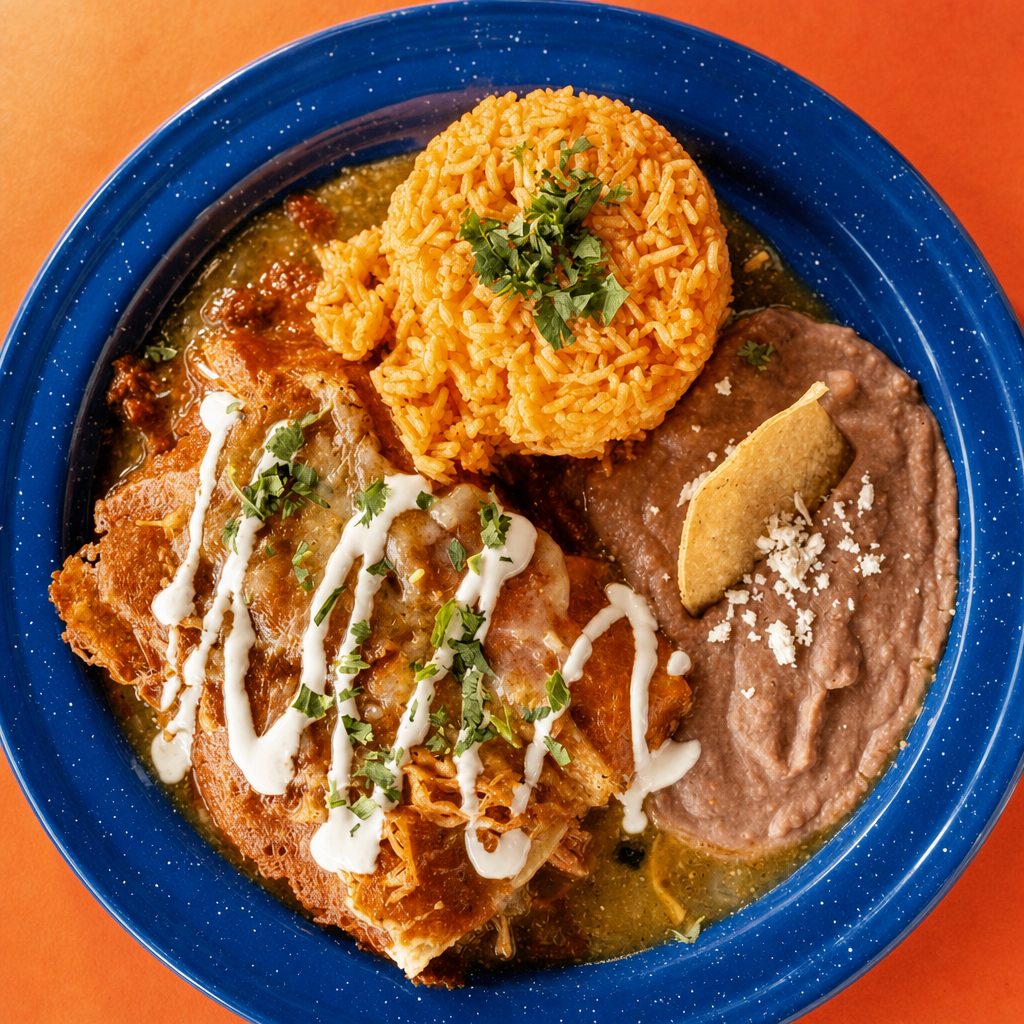 Enchiladas suiza plate.
