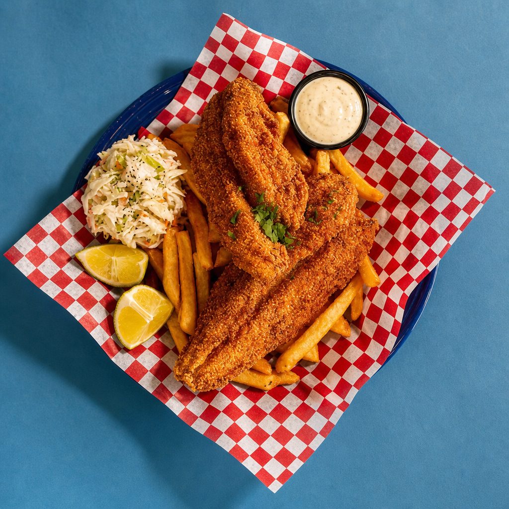 Fried fish.